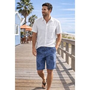 WEATHERPROOF VINTAGE Men's  Blue tropical Print Shorts 33w